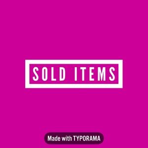 Sold items